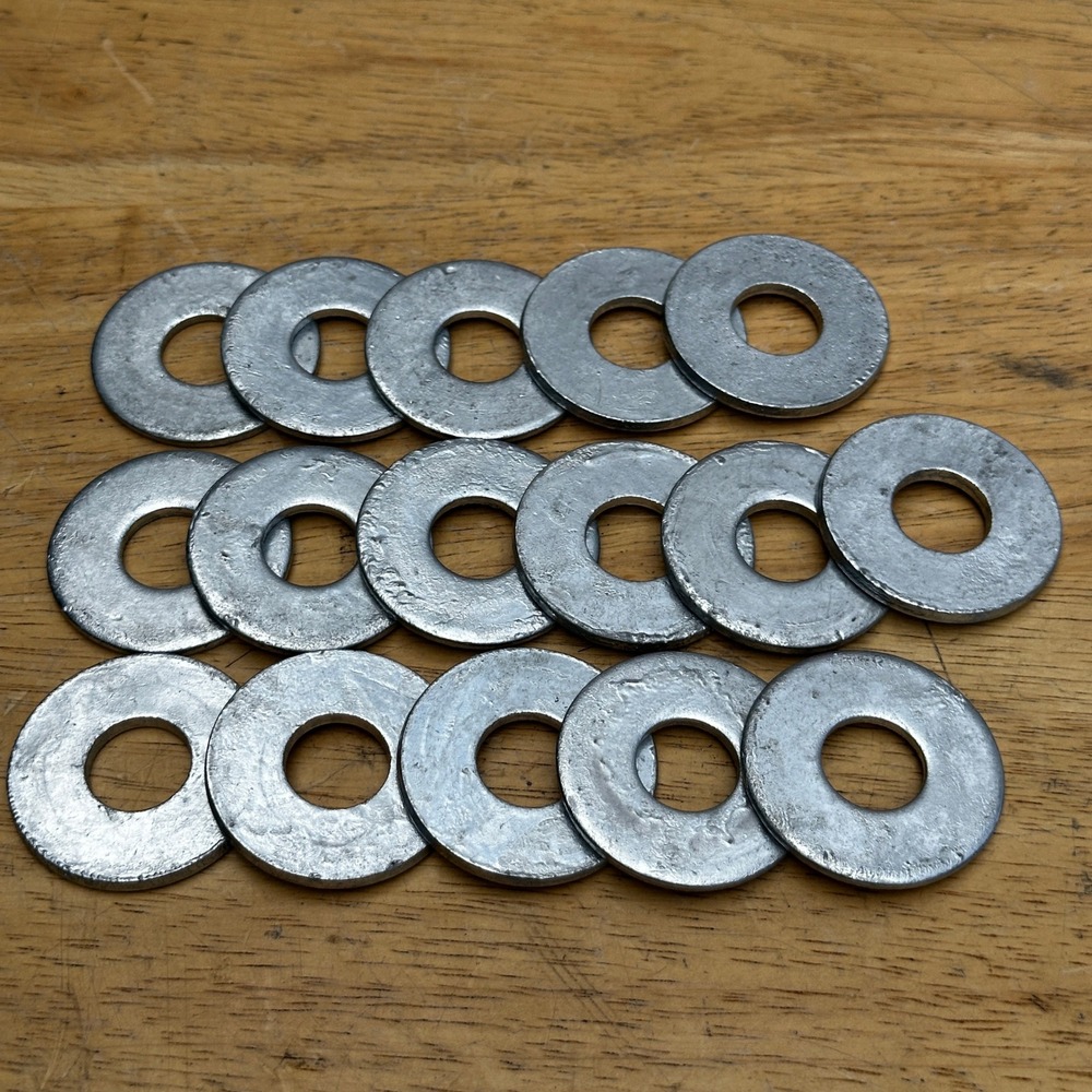 Set of 16 5/8" Steel USS Flat Washers Hot Dipped Galvanized
